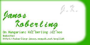 janos koberling business card